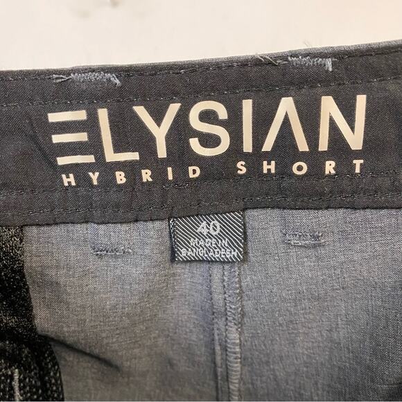 Elysian Dark Gray Flat Front Hybrid Shorts Size 40 - Picture 4 of 6